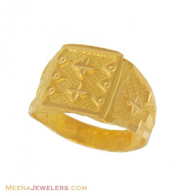 22k Gold Mens Ring  ( Mens Gold Ring )