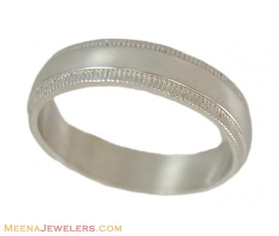 Indian Gold Band (18K white) ( Wedding Bands )