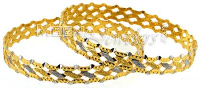 22Kt Gold Two Tone Bangles ( Two Tone Bangles )