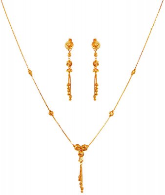 22K Gold Necklace Set  ( Light Sets )