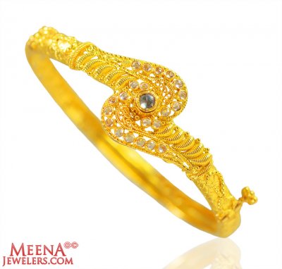 22 Kt Gold Fancy kada ( Stone Bangles )