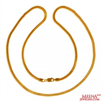 22K Gold Round Snake Chain ( Plain Gold Chains )