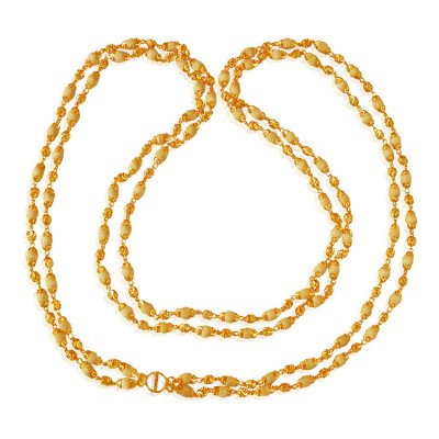 22 Karat Gold White Tulsi Mala ( 22Kt Long Chains (Ladies) )