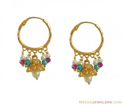 22Kt Hoop Earrings ( Hoop Earrings )