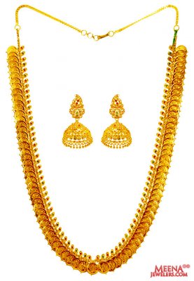 22k Uncut Diamond Kasu Necklace Set ( Diamond Necklace Sets )