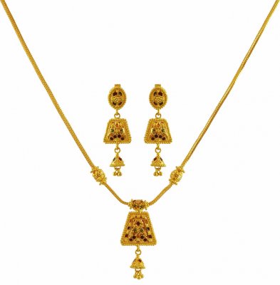 22K Gold Light Reverse Necklace ( Light Sets )