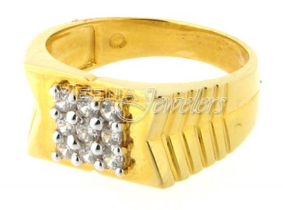 22 Kt Gold Mens Signity Ring ( Mens Signity Rings )