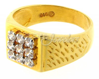 22 Kt Gold Mens Signity Ring ( Mens Signity Rings )