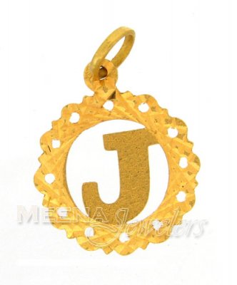 22Kt Gold Initial Pendant ( Initial Pendants )