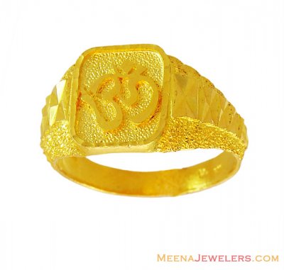 22k Gold Holy Om Ring ( Religious Rings )