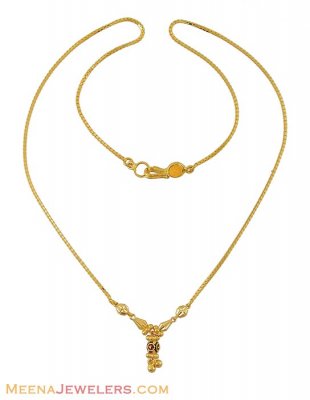 22K Meenakari Chain ( 22Kt Gold Fancy Chains )