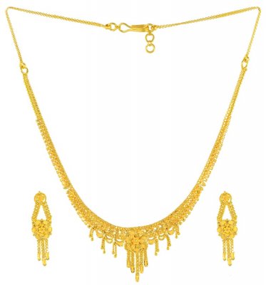 22K Gold Necklace Set ( Light Sets )