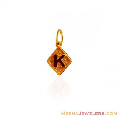 22K K Initial Pendant ( Initial Pendants )