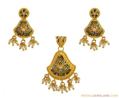 Indian Gold Pendant Set ( Gold Pendant Sets )