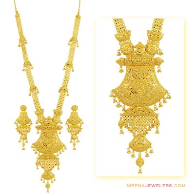 22K Designer Long Patta Set ( Bridal Necklace Sets )