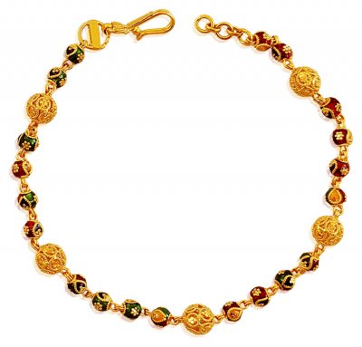 22K Meenakari Ladies Bracelet ( Ladies Bracelets )