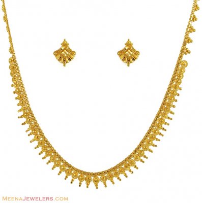 22k Gold Necklace Set ( Light Sets )