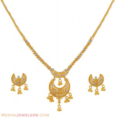 Gold TwoTone Necklace Set ( Light Sets )