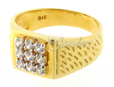 Mens Signity Ring (22 Kt Gold) ( Mens Signity Rings )