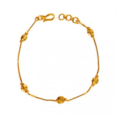22K Gold Balls Ladies Bracelet ( Ladies Bracelets )