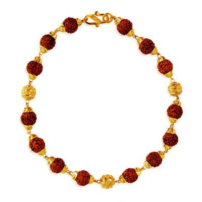22 karat Gold  Rudraksh Bracelet ( Men`s Bracelets )