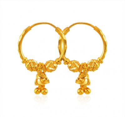 22Kt Gold Hoops ( Hoop Earrings )