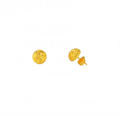 22karat Gold Stud Earrings For Girls ( 22 Kt Gold Tops )