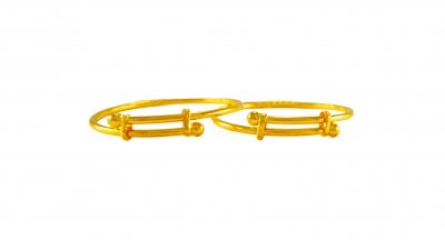 22Kt Gold Adjustable Kids Kada ( Baby Bangles )