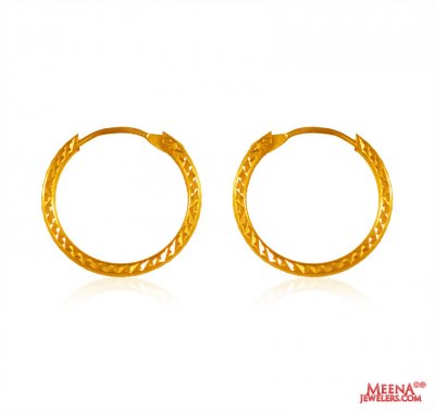 22k Gold Hoop Earrings ( Hoop Earrings )