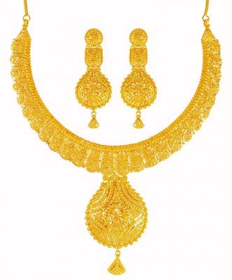 22K Gold Necklace Set ( 22 Kt Gold Sets )