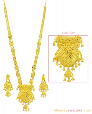 22K Light Construction Necklace Set ( Bridal Necklace Sets )