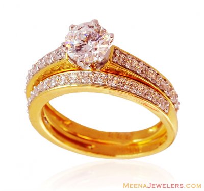 Ladies Engagement 22K Gold Ring ( Ladies Signity Rings )