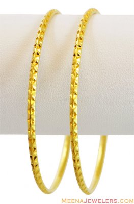 Simple Machine Bangles 22k  ( Gold Bangles )