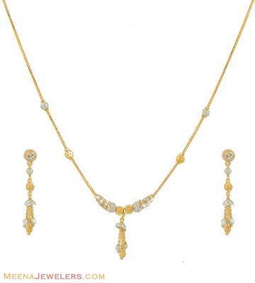 22K Gold Necklace Set ( Light Sets )