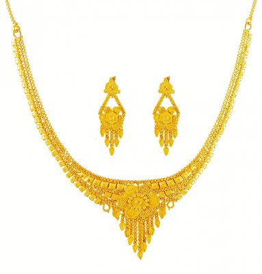 22K Gold Necklace Set ( Light Sets )