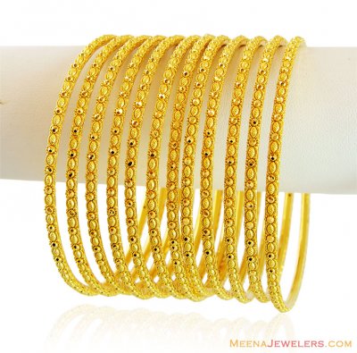 Exclusive Gold Filigree Bangles Set ( Set of Bangles )