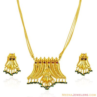 22K Gold Necklace Set ( 22 Kt Gold Sets )