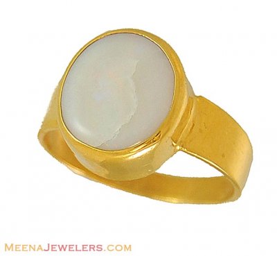 22K Gold Opal Ring (Astrological) ( Astrological BirthStone Rings )