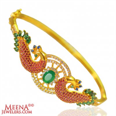 22K Designer Precious Stone Kada ( Precious Stone Bangles )