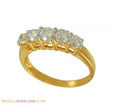 Gold Fancy Signity Ring ( Ladies Signity Rings )