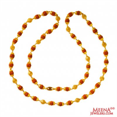 22k Gold Rudraksh Mala ( Men`s Gold Chains )