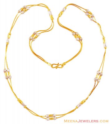 22K Gold Layered Chain ( 22Kt Gold Fancy Chains )