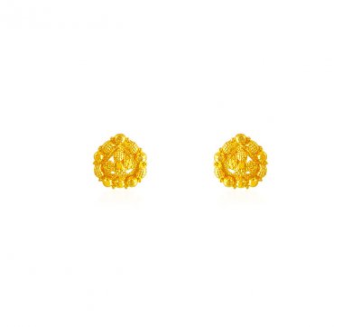 22k Baby Earrings ( 22 Kt Gold Tops )