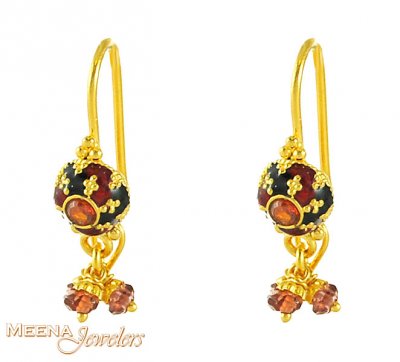 22K Gold Hook ( 22Kt Gold Fancy Earrings )