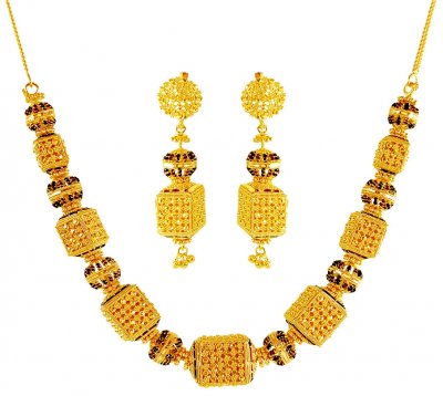 22 Karat Gold Necklace Set ( 22 Kt Gold Sets )