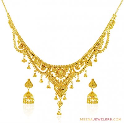 Beautiful Gold Necklace Set  ( Light Sets )