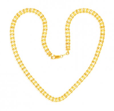 Designer 22k Beaded Chain ( 22Kt Long Chains (Ladies) )