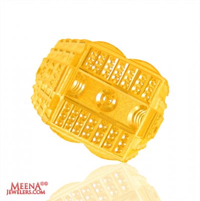 Yellow Gold Mens Ring 22 kt ( Mens Gold Ring )