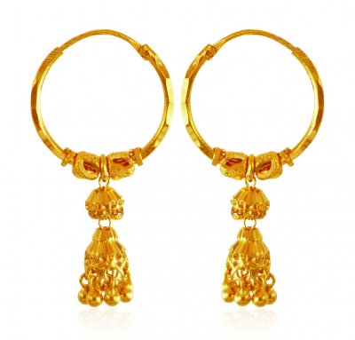 22K Gold Hoop Earrings ( Hoop Earrings )