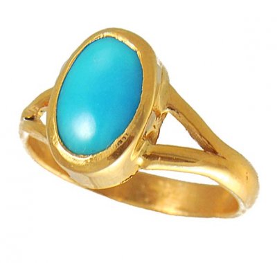 22kt Birthstone Ring (Feroza) ( Astrological BirthStone Rings )